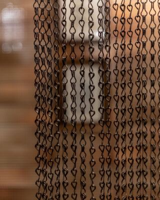 24mm Chain Distance Aluminium Chain Fly Screen dengan pemasangan yang mudah dan ventilasi yang baik untuk perlindungan serangga