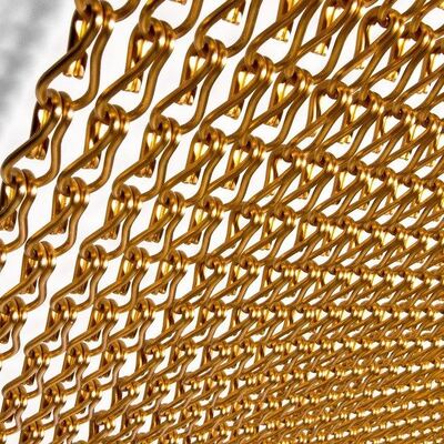 Gorden Rantai Aluminium Ukuran 12x24mm dengan Area Terbuka 60% dan Diameter Kawat 1.2mm untuk Perlindungan Serangga