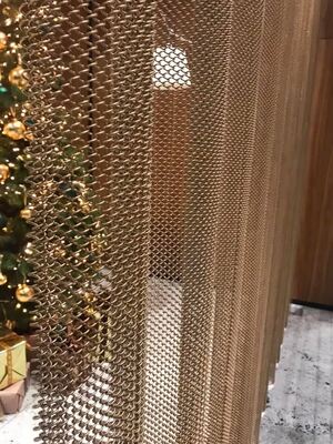 Customizable Opening Size Corrosion Resistant Handcrafted Stainless Steel Architectural Mesh Panel for Facades and Interiors