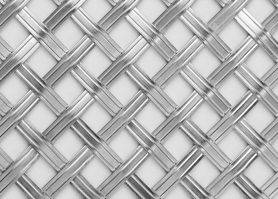 Partisi Stainless Steel Kawat Datar Untuk Arsitektur Woven Wire Mesh