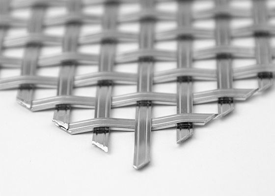 Partisi Stainless Steel Kawat Datar Untuk Arsitektur Woven Wire Mesh