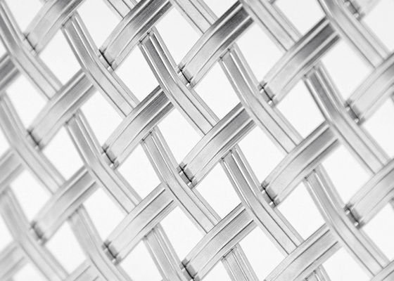 Partisi Stainless Steel Kawat Datar Untuk Arsitektur Woven Wire Mesh