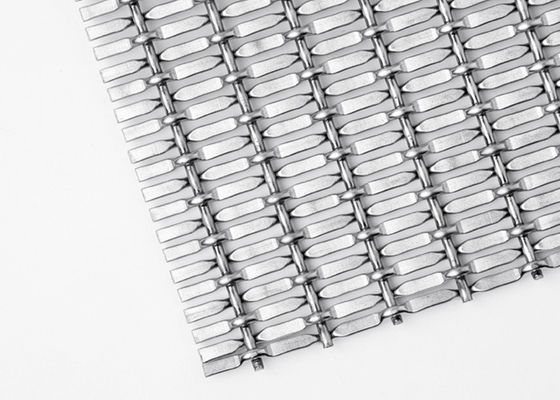 Titanium Plating 5mm Woven Metal Mesh Fabric 15m Pembagi Ruang Logam Dekoratif