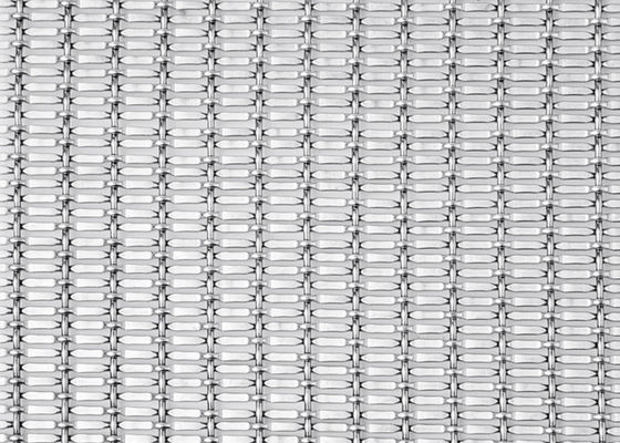 Titanium Plating 5mm Woven Metal Mesh Fabric 15m Pembagi Ruang Logam Dekoratif