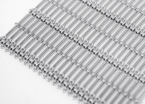 Lemari Dekoratif Warna Alami Stainless Steel Dan Noda Untuk Arsitektur Anyaman Wire Mesh