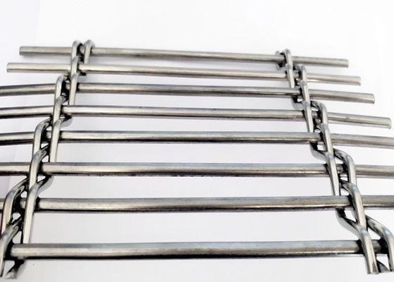 Pembagi Layar Arsitektur Woven Wire Mesh Barrette Weave PVD Coating