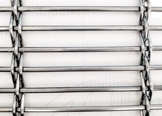 Pembagi Layar Arsitektur Woven Wire Mesh Barrette Weave PVD Coating