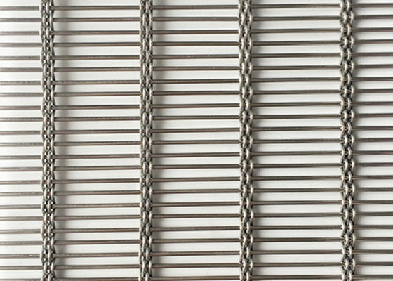 SS Warna Alami Lemari Logam Tenunan Polos Dan Tangga Dekoratif Untuk Arsitektur Tenunan Wire Mesh