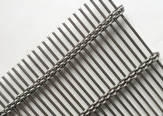 SS Warna Alami Lemari Logam Tenunan Polos Dan Tangga Dekoratif Untuk Arsitektur Tenunan Wire Mesh