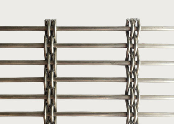 SS 316 Plain Weave Metal Interior Furniture Dekoratif Untuk Arsitektur Woven Wire Mesh