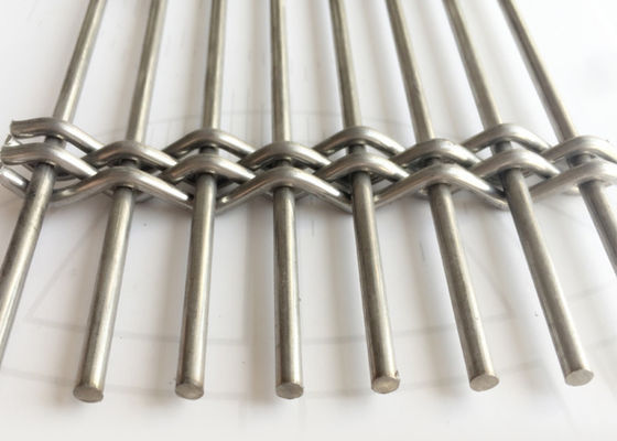 SS 316 Plain Weave Metal Interior Furniture Dekoratif Untuk Arsitektur Woven Wire Mesh