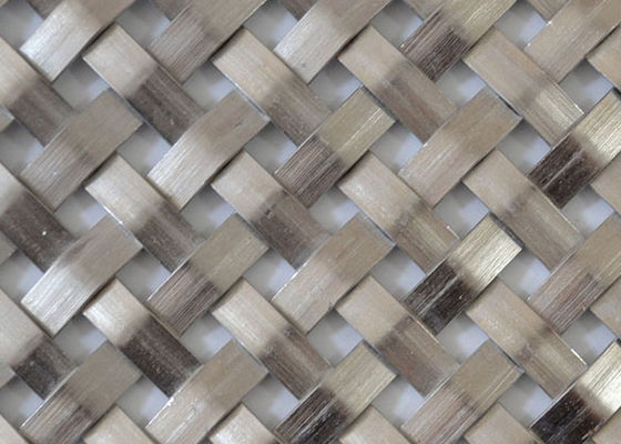 SHUOLONG Arsitektur Tenunan Wire Mesh XY 712X Panel Mesh Logam Datar Tahan Api