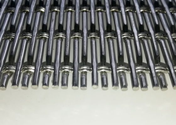 SS Weave Metal Dekoratif Interior Furnitur Dan Layar Untuk Arsitektur Woven Wire Mesh