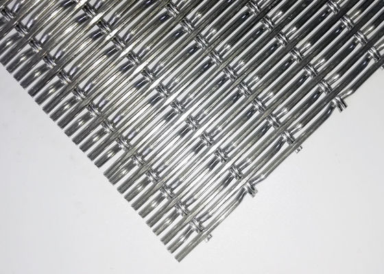 SS Weave Metal Dekoratif Interior Furnitur Dan Layar Untuk Arsitektur Woven Wire Mesh