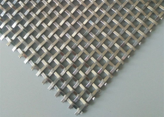 Rigid Weave 4m Stainless Steel Dekoratif Wire Mesh Untuk Lemari Warna Alami