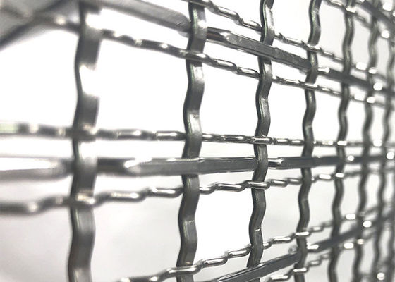 Ginning Weaving Stainless Steel Mesh Dekoratif Netting Fasad Untuk Arsitektur Woven Wire Mesh