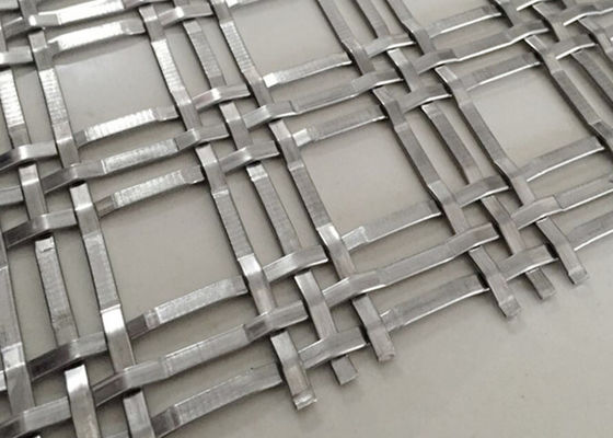 1''x1'' Dekoratif Arsitektur Tenunan Wire Mesh Triple Flat Anti Dampak