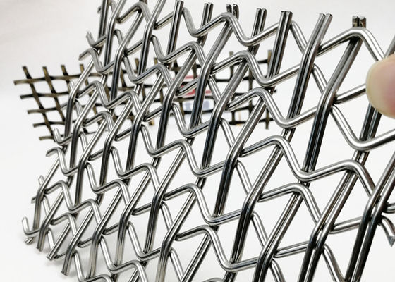 Mata air Tulang Sambungan Woven Mesh Teknik Arsitektur Wire Mesh Desain Irregular