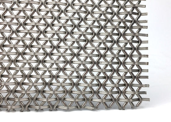 SS316 Warna Alam Weave Mesh Dekoratif Wire Mesh Panel Korosi Tahan
