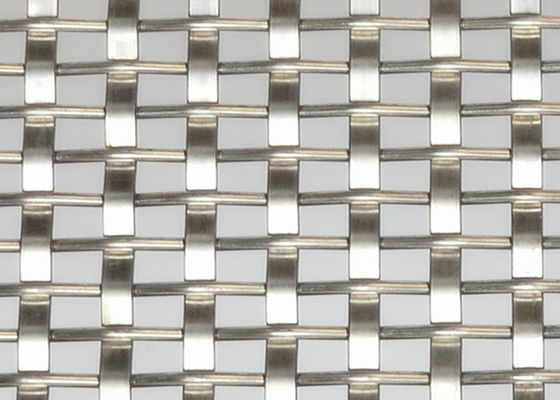 Warna Alam Tenun Arsitektur Metal Mesh Untuk Dekoratif Panel Wire Mesh