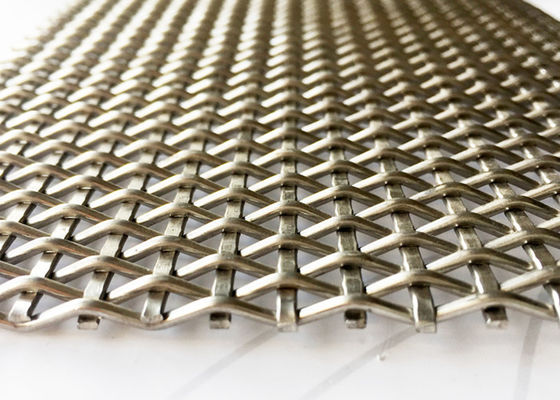 10ft Bending Plain Weave Wire Mesh Antiwear Stainless Steel Facade Cladding