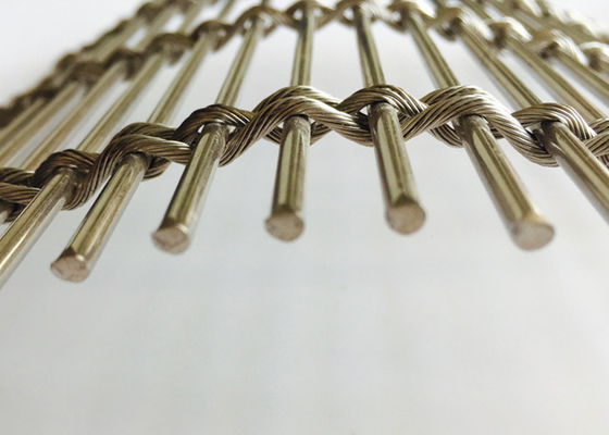 ODM 4m Fleksibel Stainless Steel Woven Metal Mesh Cladding Untuk Restoran