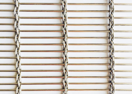 ODM 4m Fleksibel Stainless Steel Woven Metal Mesh Cladding Untuk Restoran