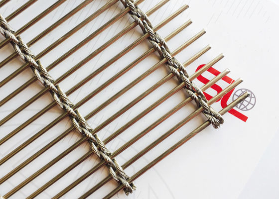 ODM 4m Fleksibel Stainless Steel Woven Metal Mesh Cladding Untuk Restoran