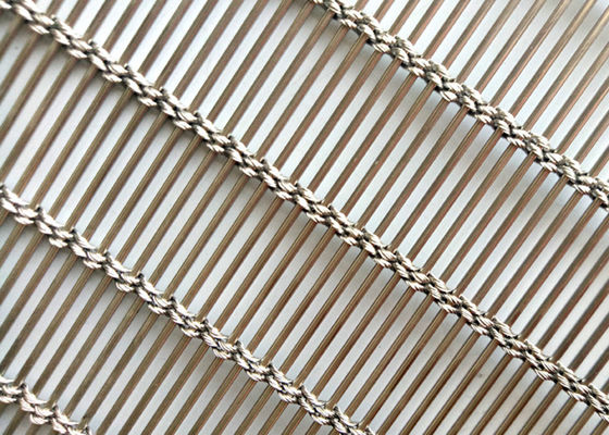 Menenun Tirai Mesh Arsitektur Stainless Steel Galvanis SGS