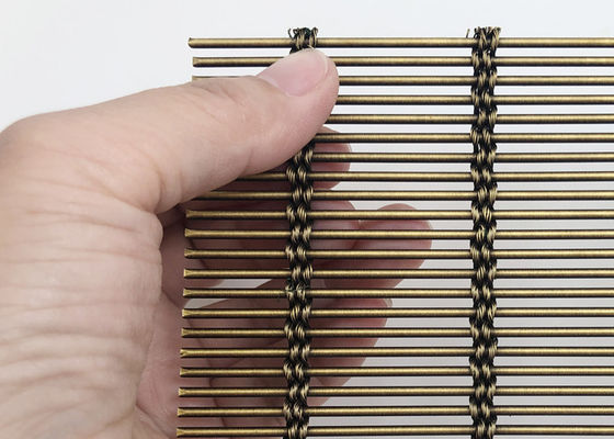 4mm 304 Stainless Steel Arsitektur Mesh Tirai Langit-langit Fasad