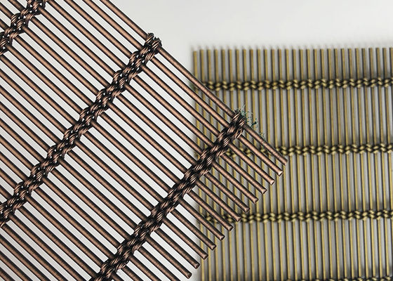 4mm 304 Stainless Steel Arsitektur Mesh Tirai Langit-langit Fasad