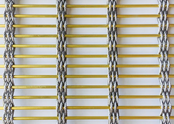 Oksidasi Anodik Stainless Steel Arsitektur Mesh Aluminium Metal 7mm 50m