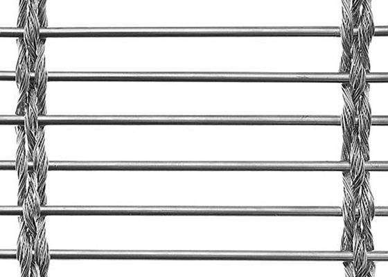Pembagi Ruang Mesh Arsitektur Stainless Steel Warna Alami ISO9000