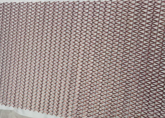 36m Metal Weave Spiral Wire Mesh Conveyor Dekorasi Fasad