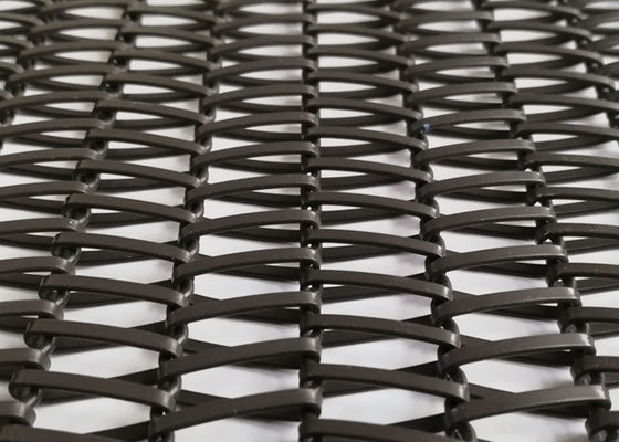 5m Baja Karbon Rendah Spiral Wire Mesh Conveyor Belt Dicat Selesai