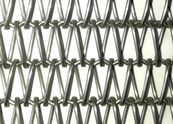0.5mm-2.0mm Wire Diameter Spiral Wire Mesh Dengan Sertifikat SGS / Lebar 0.5m-2.0m