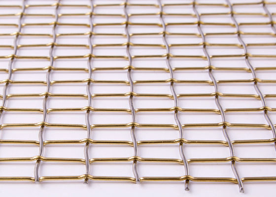 SS321 2.5m Lock Crimp Wire Mesh Lubang Persegi