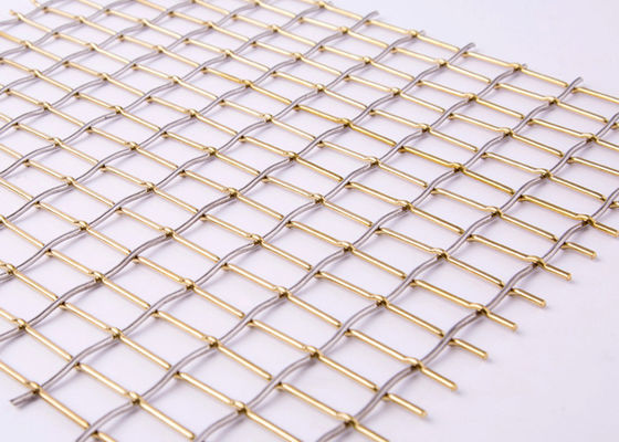 SS321 2.5m Lock Crimp Wire Mesh Lubang Persegi