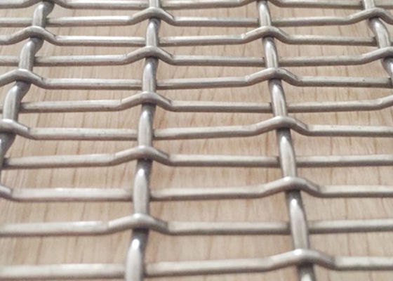 Crimp Decorative Plain Weave Metal Mesh SS316 Antacid Dengan Struktur Padat