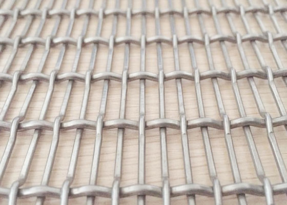 Crimp Decorative Plain Weave Metal Mesh SS316 Antacid Dengan Struktur Padat