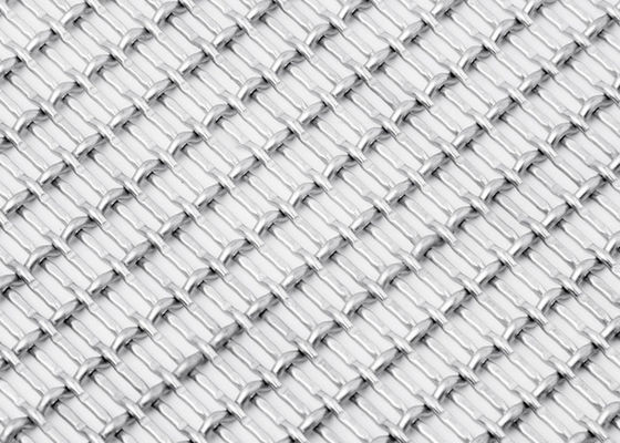 Bahan Bangunan Dekorasi Crimp Industrial Metal Mesh Cladding Panjang 20m