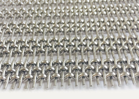 SUS 302 Stainless Steel Lock Crimp Wire Mesh 36m Untuk Pembatas Ruangan