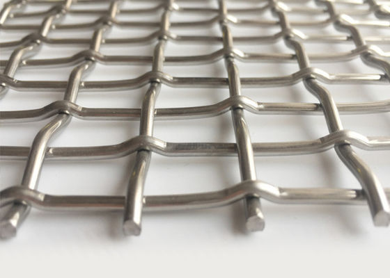 SHUOLONG Weave Flat Top Lock Crimp Wire Mesh Panel Pintu Tahan Panas