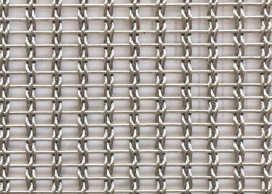 Kaca Daur Ulang Fleksibel Laminated Wire Mesh 0,05 Inch Antiwear