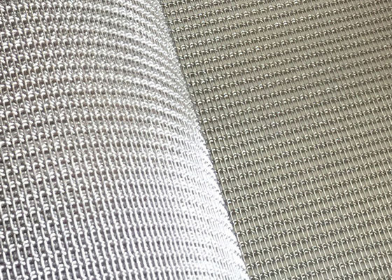 Kaca Daur Ulang Fleksibel Laminated Wire Mesh 0,05 Inch Antiwear