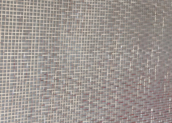 Kaca Arsitektur Ultra Tipis Laminated Wire Mesh Brass Woven 0.5mm