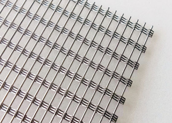 Layar Stainless Steel 250cm Bukan Kaca Rapuh Dengan Wire Mesh Di Dalam Kesenjangan 41,4%