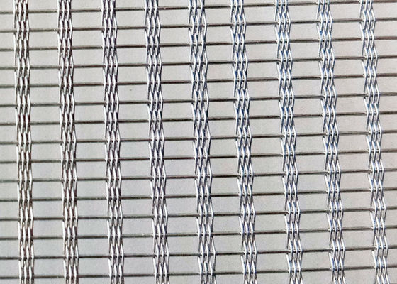 Layar Stainless Steel 250cm Bukan Kaca Rapuh Dengan Wire Mesh Di Dalam Kesenjangan 41,4%