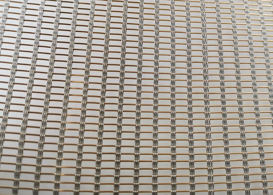 Kain Mesh Dekoratif ISO9001 SS316 Disemprot 0.94mm Wire Mesh Glass