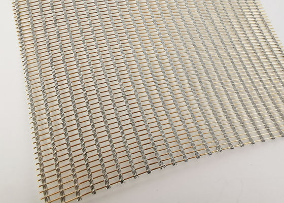 Kain Mesh Dekoratif ISO9001 SS316 Disemprot 0.94mm Wire Mesh Glass